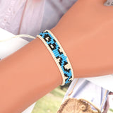 Cow Leopard Print Beaded Bracelet Bohemia Unisex Adjustable