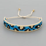 Cow Leopard Print Beaded Bracelet Bohemia Unisex Adjustable
