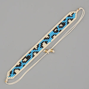 Cow Leopard Print Beaded Bracelet Bohemia Unisex Adjustable