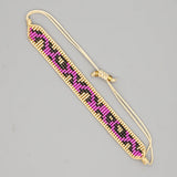 Cow Leopard Print Beaded Bracelet Bohemia Unisex Adjustable