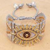 Rice Ball Bracelet Devil's Eye Bohemia Adjustable Unisex Beaded Bracelet