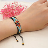 Hand Woven Rice Ball Bracelet Devil's Eye Geometry Originality Unisex Bohemia