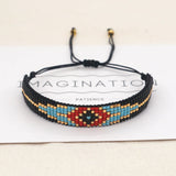 Hand Woven Rice Ball Bracelet Devil's Eye Geometry Originality Unisex Bohemia