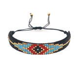 Hand Woven Rice Ball Bracelet Devil's Eye Geometry Originality Unisex Bohemia
