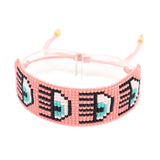 Rice Ball Bracelet Hand woven Devil's Eye Adjustable Simplicity Unisex