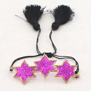 Hand Woven Rice Ball Bracelet, Boho Unisex Beaded Bracelet