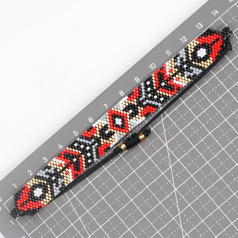Bohemia Rice Ball Bracelet Adjustable Hand woven Beaded Bracelet