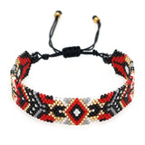 Bohemia Rice Ball Bracelet Adjustable Hand woven Beaded Bracelet