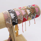 Rice Ball Bracelet Hand Woven Lightning Pattern Adjustable Unisex Bracelet