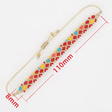 Hand Woven Rice Ball Bracelet Unisex Bohemia Beaded Bracelet