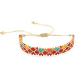 Hand Woven Rice Ball Bracelet Unisex Bohemia Beaded Bracelet