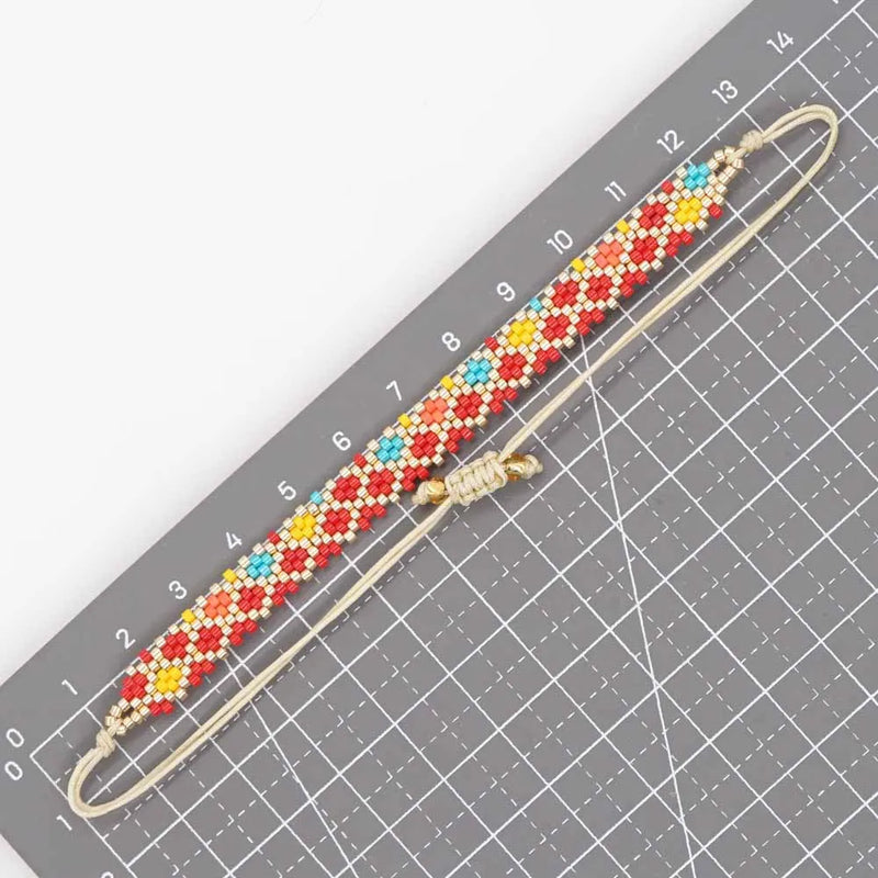 Hand Woven Rice Ball Bracelet Unisex Bohemia Beaded Bracelet