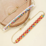 Hand Woven Rice Ball Bracelet Unisex Bohemia Beaded Bracelet