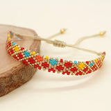 Hand Woven Rice Ball Bracelet Unisex Bohemia Beaded Bracelet