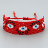 Rice Ball Bracelet Hand woven eye Adjustable Unisex Beaded Bracelet