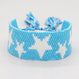 Boho Rice Ball Bracelet Hand Woven 5-Star Adjustable Unisex Beaded Bracelet