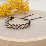 Geometric Hand-Woven Rice Ball Bracelet
