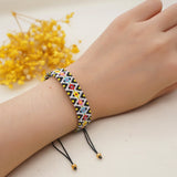Geometric Hand-Woven Rice Ball Bracelet