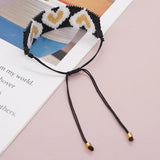 Heart-shaped Handwoven Rice Ball Bracelet