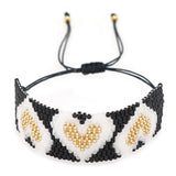 Heart-shaped Handwoven Rice Ball Bracelet