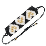 Heart-shaped Handwoven Rice Ball Bracelet