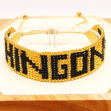 Rice Ball Bracelet Hand Woven Adjustable Boho Beaded Bracelet