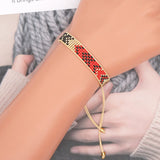 Hand Woven Rice Ball Bracelet Retro Bohemia Geometric Unisex Beaded Bracelet