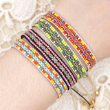 Rice Ball Bracelet Handwoven Bohemia Unisex Beaded Bracelet