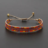 Rice Ball Bracelet Handwoven Bohemia Unisex Beaded Bracelet