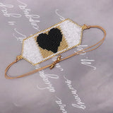 Rice Ball Bracelet Heart-shaped Bohemia Adjustable Unisex Bracelet