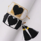 Rice Ball Bracelet Heart-shaped Bohemia Adjustable Unisex Bracelet