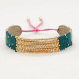 Bohemia Beaded Bracelet Retro Style Hand-woven Multi-layer Alloy Bracelet