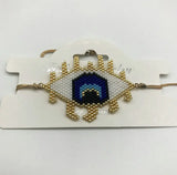 Boho Rice Ball Bracelet with Long Eyelashes