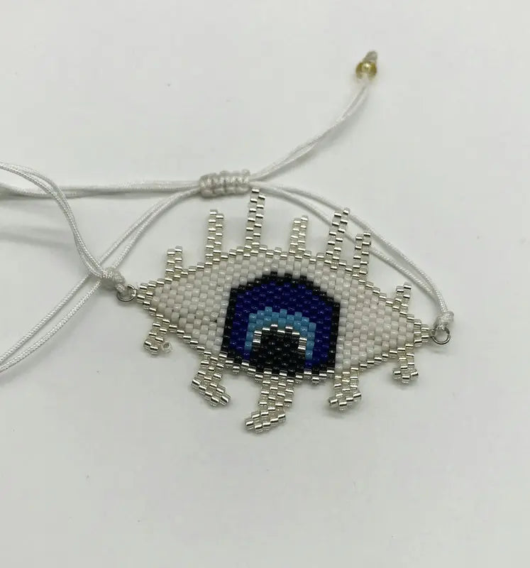 Boho Rice Ball Bracelet with Long Eyelashes