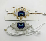 Boho Rice Ball Bracelet with Long Eyelashes