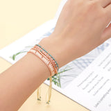 Rice Ball Bracelet Bohemia Handwoven Adjustable Beaded Unisex Bracelet