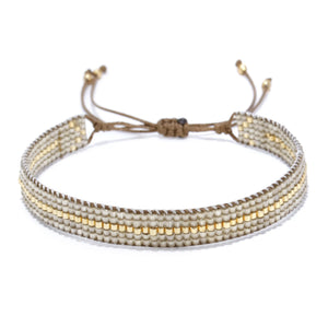 Retro Bohemia Hand-knit Rice Bead Bracelet