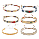 Retro Bohemia Hand-knit Rice Bead Bracelet