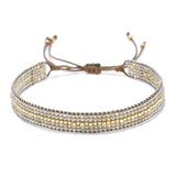 Retro Bohemia Hand-knit Rice Bead Bracelet