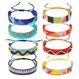 Bohemia Hand knitting Beading Rice Bead Bracelet Multi-Colour Wave