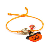 Rice Bead Bracelet Hand knit Beaded shell Pendant Devil's eye Bohemia