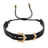 Leopard Print Punk Dark Bohemia Beaded Rice Bead Bracelet