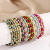 Rice Bead Bracelet Hand knitting Beading Natural stone Retro nation Bohemia geom