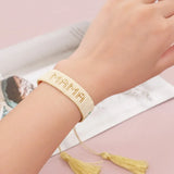 Rice Bead Bracelet Hand Knitting Beading Letter Rainbow Bohemia