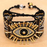 Rice Bead Bracelet Hand Knitting Beaded Devil's Eye Bohemia Adjustable