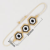 Rice Bead Bracelet Hand Knitting Beading Devil's Eye Bohemia Ma'am Pull Handle