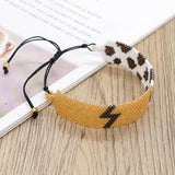 Rice Bead Bracelet Leopard Print Bohemia Adjustable Bracelet