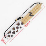 Rice Bead Bracelet Leopard Print Bohemia Adjustable Bracelet