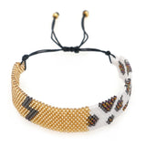 Rice Bead Bracelet Leopard Print Bohemia Adjustable Bracelet