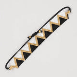 Bohemia Rice Bead Bracelet Hand Knitting Beading Triangle Pull Handle Rope
